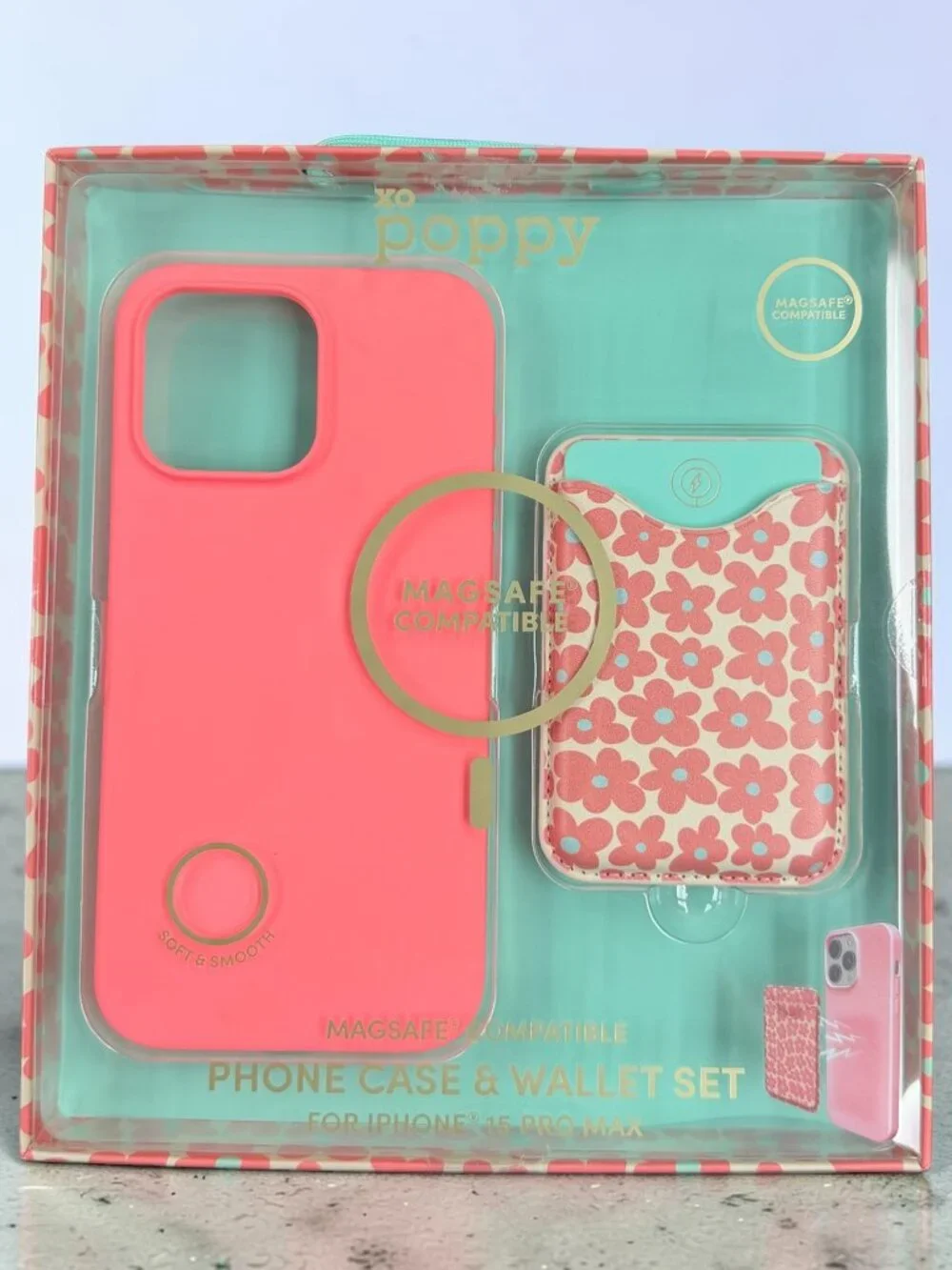 XO POPPY Phone case and wallet set
